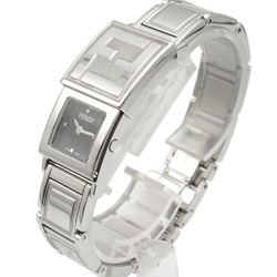 FENDI Secret 2 Time Zone Watch Stainless Steel Ladies Black Diamond 5500L