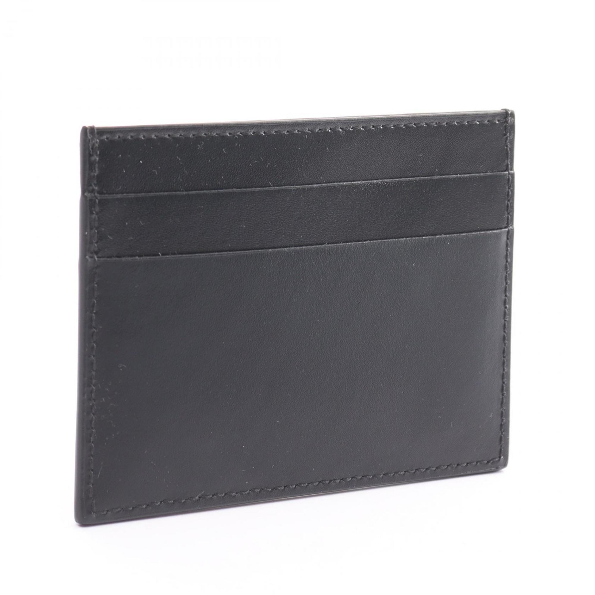 BALENCIAGA Layered Sports Business Card Holder/Card Case Leather Men's Black White 5943092AAPK1090