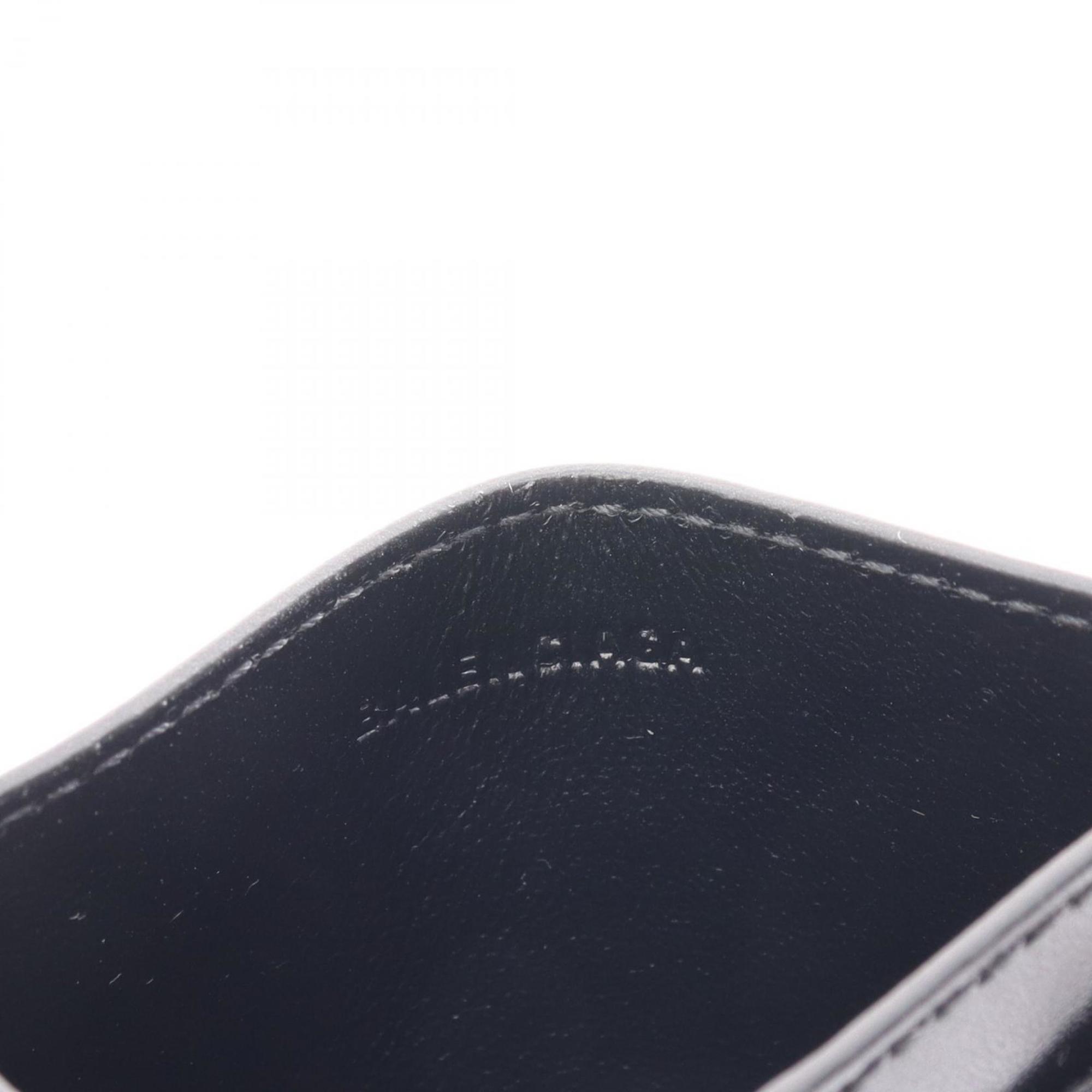 BALENCIAGA Layered Sports Business Card Holder/Card Case Leather Men's Black White 5943092AAPK1090