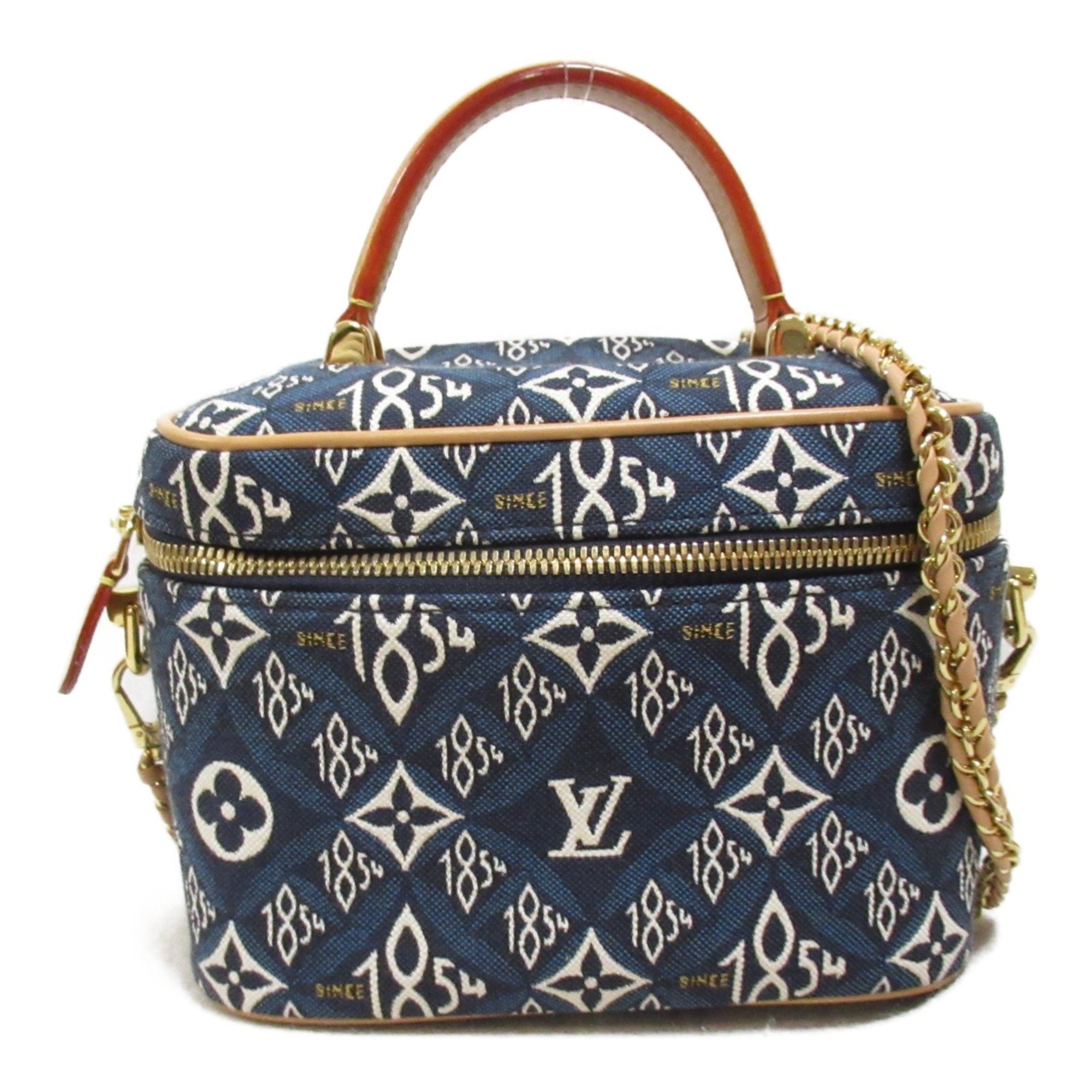 LOUIS VUITTON Since 1854 Vanity NV Shoulder Bag, Fabric, Monogram Jacquard, Women's, Blue, M57403