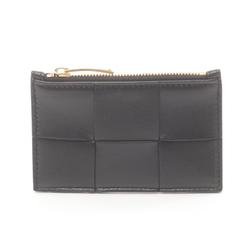 BOTTEGA VENETA Maxi Intrecciato Wallet/Coin Case Wallet Leather Women's Black 681010VCQC48425