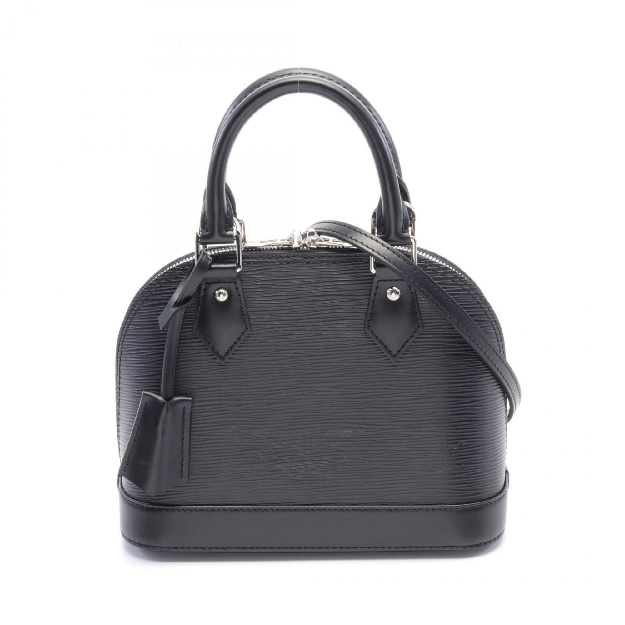 Louis Vuitton Alma BB Epi Noir Handbag Bag Leather Women's Black M40862