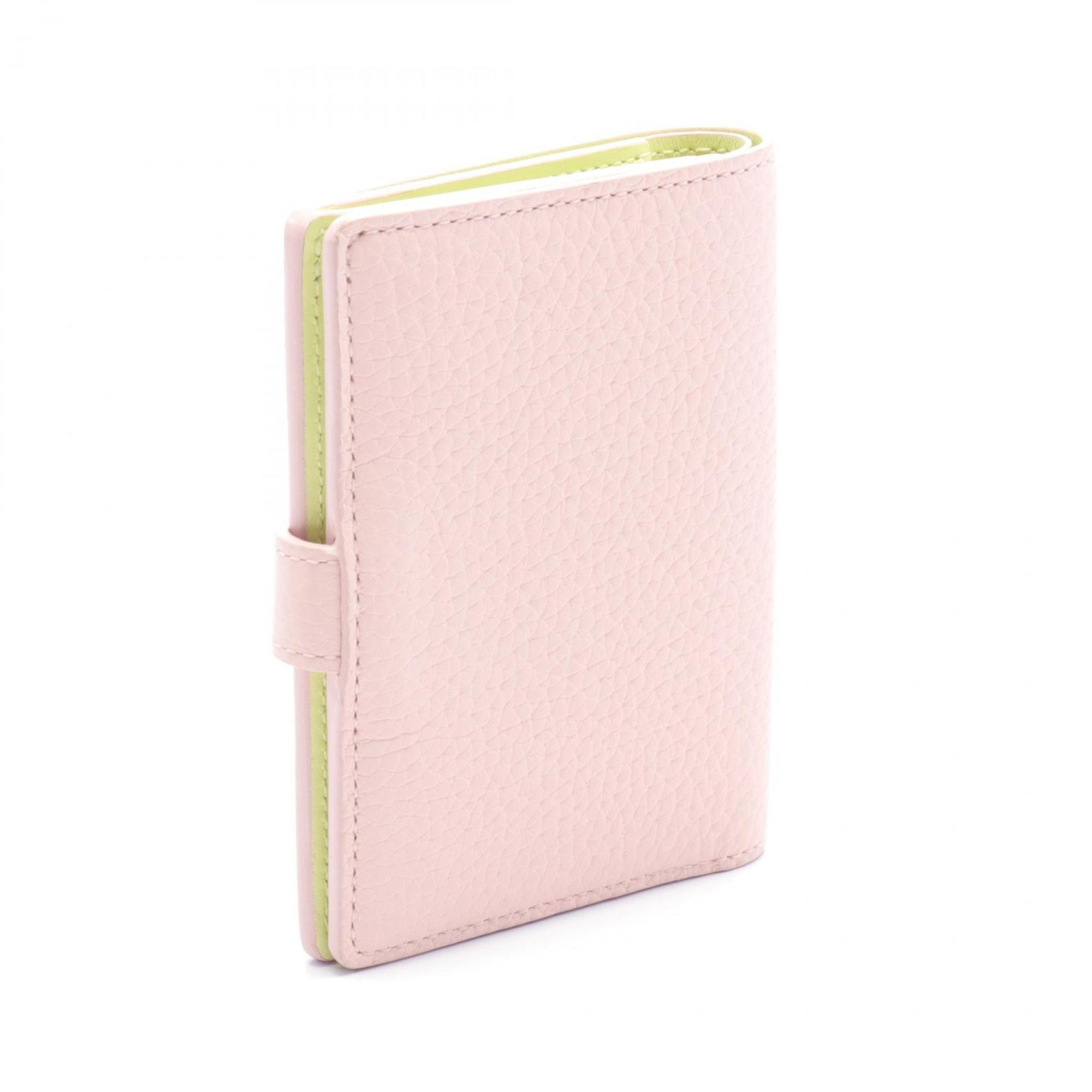 Louis Vuitton LOUIS VUITTON LV Vertical Compact Wallet Bi-fold Taurillon Leather Women's Pink M82144