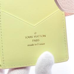 Louis Vuitton LOUIS VUITTON LV Vertical Compact Wallet Bi-fold Taurillon Leather Women's Pink M82144