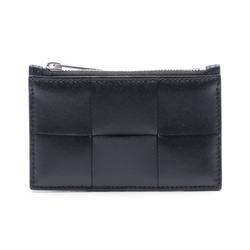 BOTTEGA VENETA Cassette Business Card Holder/Card Case Leather Women's Black 679843VBWD38803