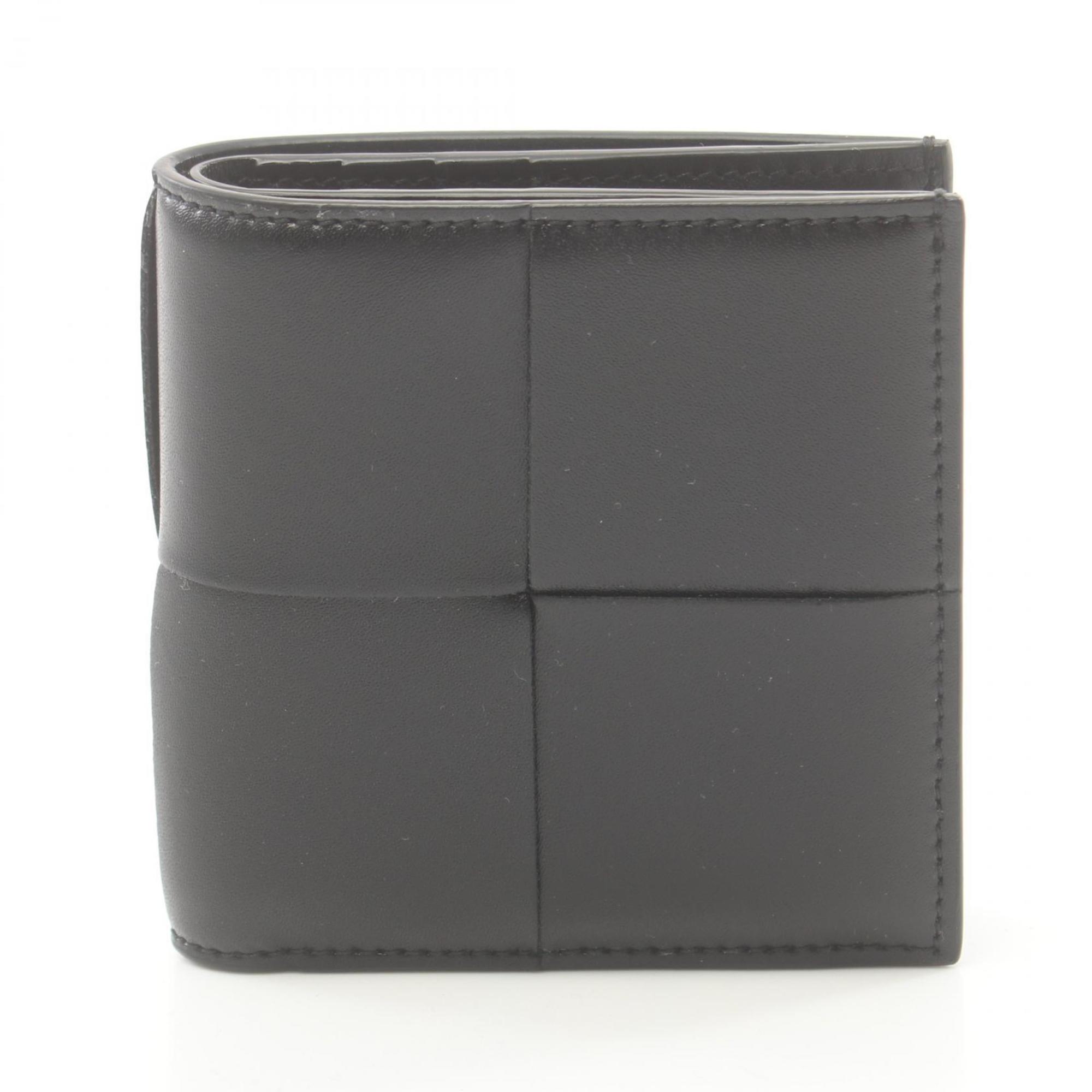 Bottega Veneta Slim Bi-Fold Wallet, Leather, Men's, Black, 679847VBWD28803