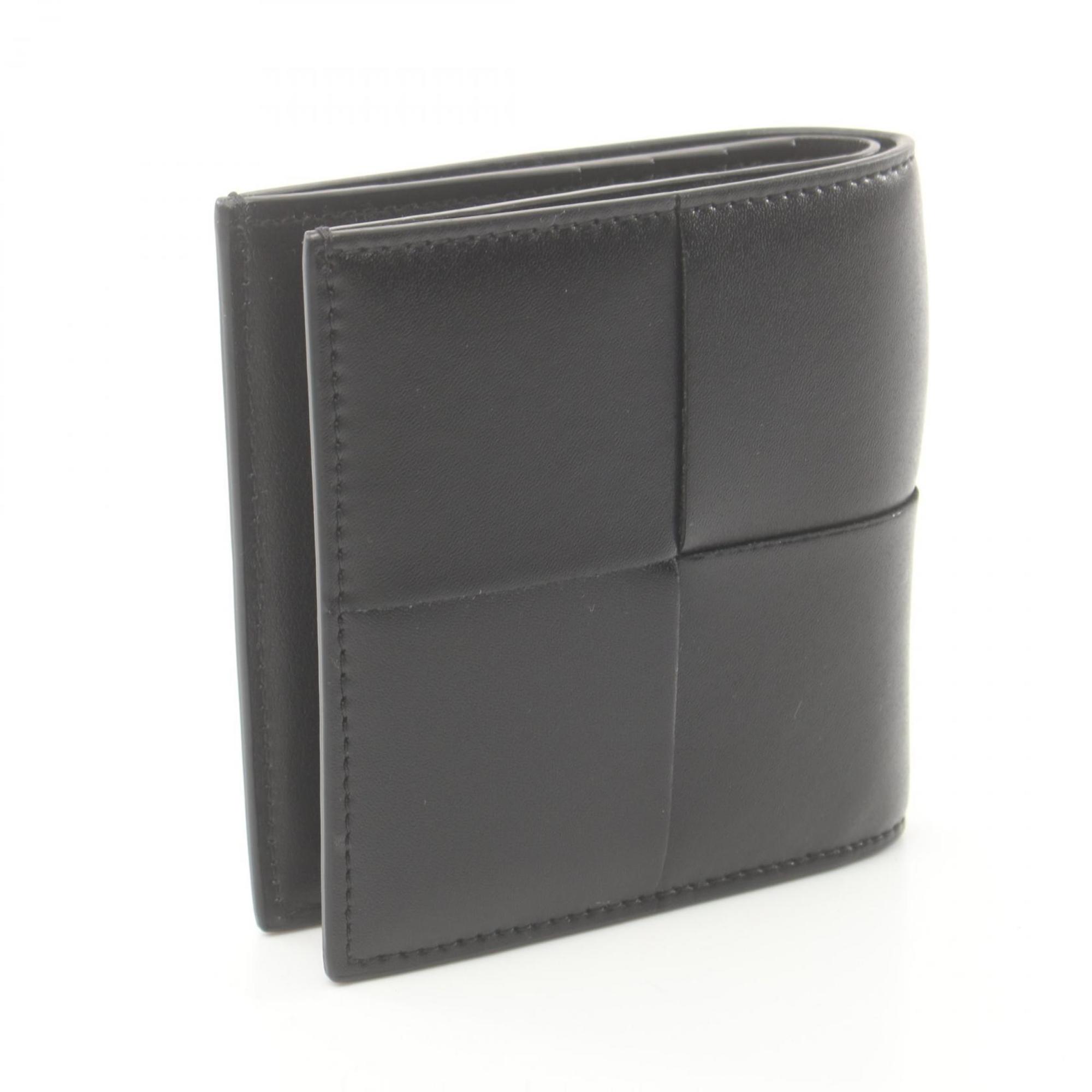 Bottega Veneta Slim Bi-Fold Wallet, Leather, Men's, Black, 679847VBWD28803