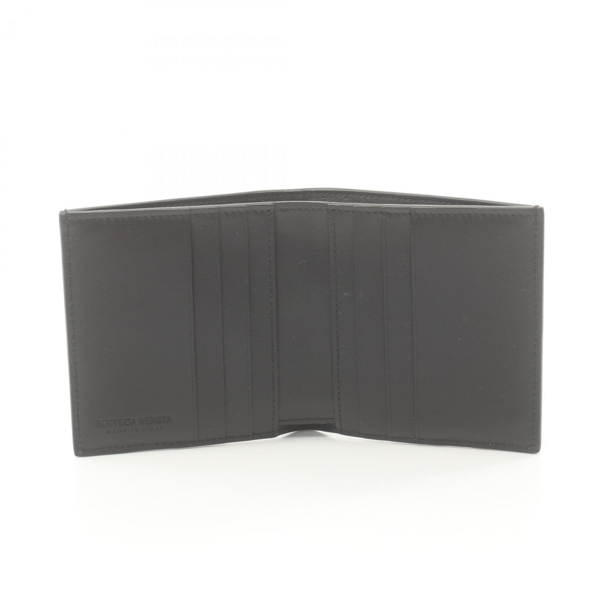 Bottega Veneta Slim Bi-Fold Wallet, Leather, Men's, Black, 679847VBWD28803