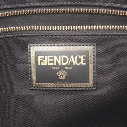 FENDI x VERSACE FENDACE Fenderche Tote Bag Canvas Women's Black 7VA558