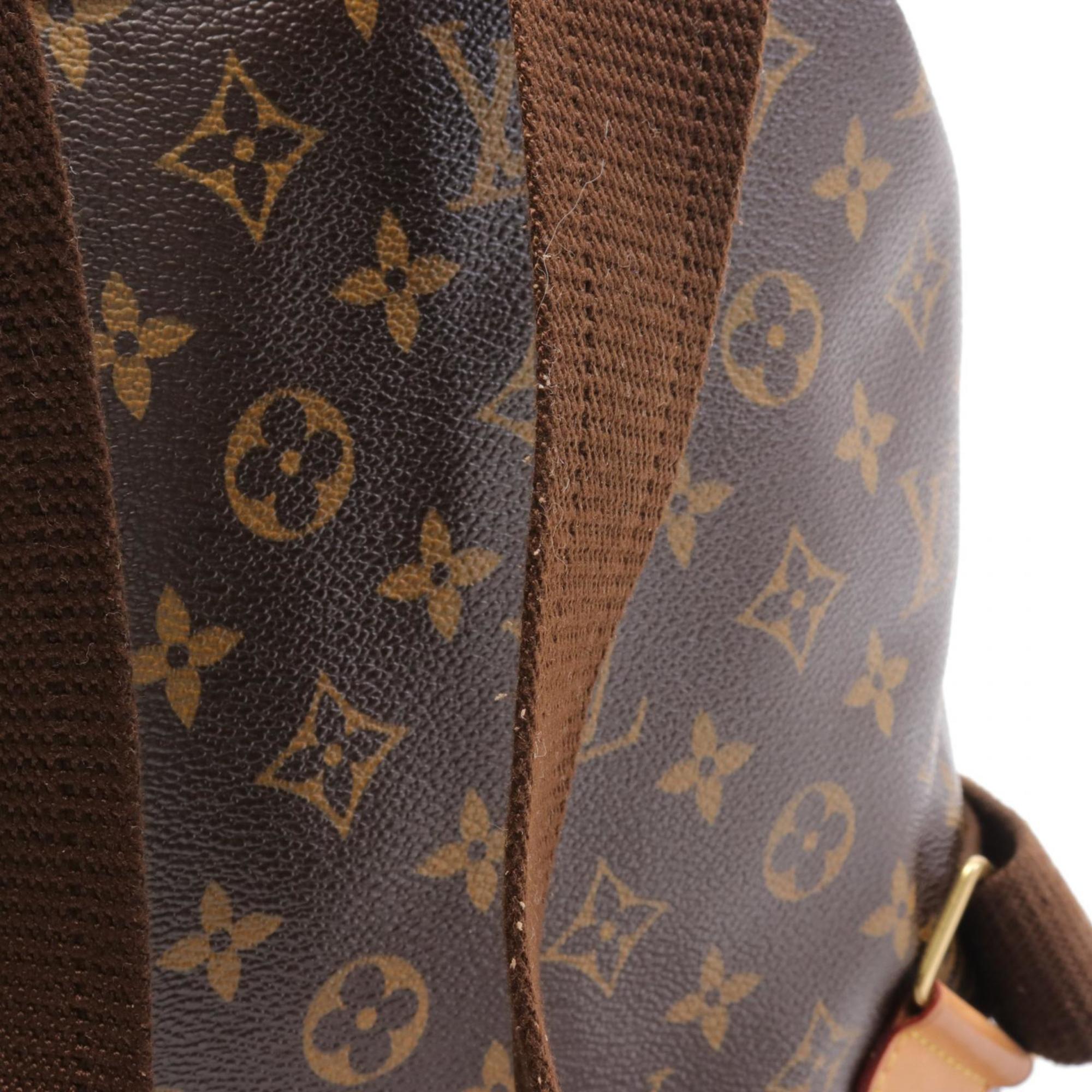 Louis Vuitton LOUIS VUITTON Sacado Bosphore Monogram Rucksack Backpack Bag Coated Canvas Leather Women's Brown M40107