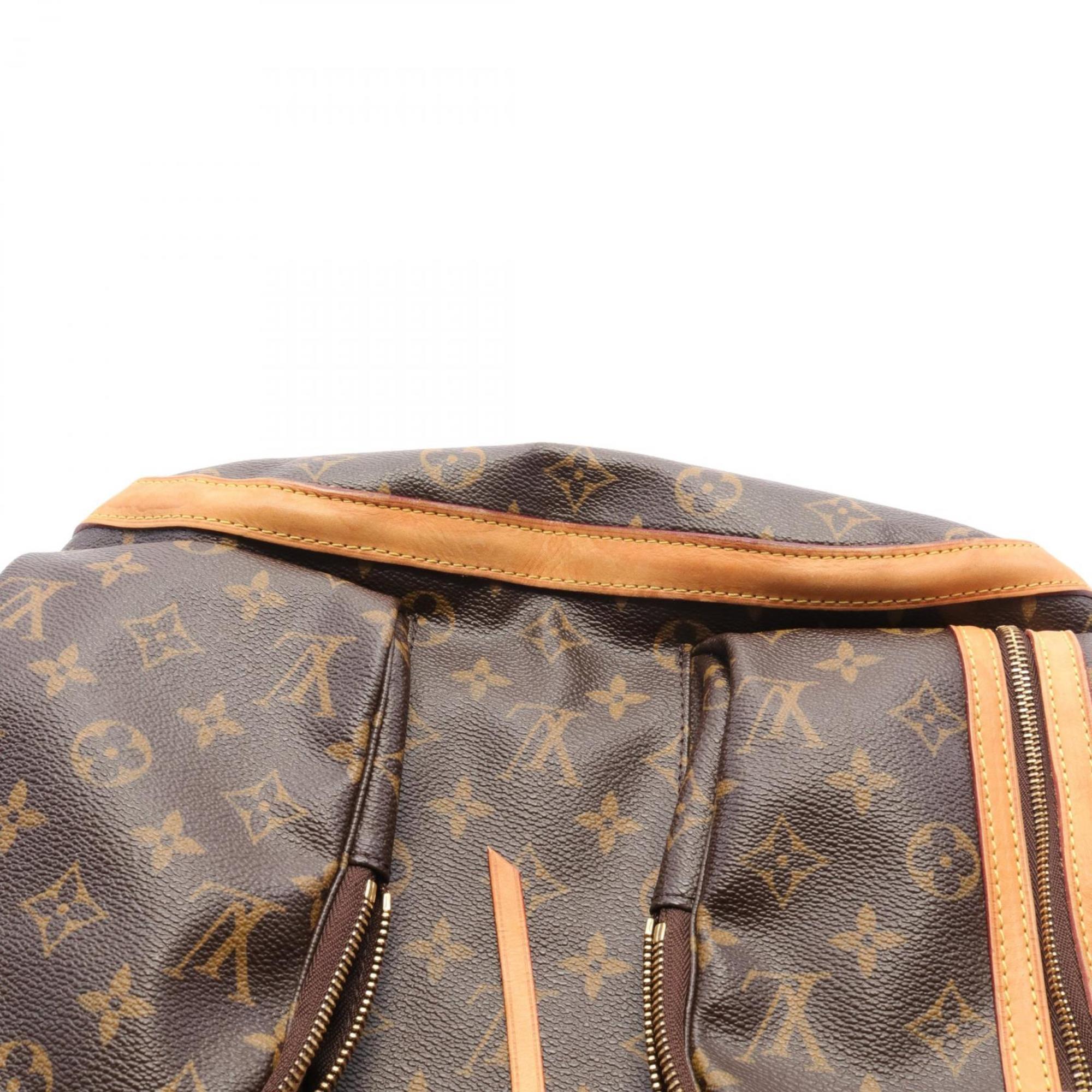 Louis Vuitton LOUIS VUITTON Sacado Bosphore Monogram Rucksack Backpack Bag Coated Canvas Leather Women's Brown M40107