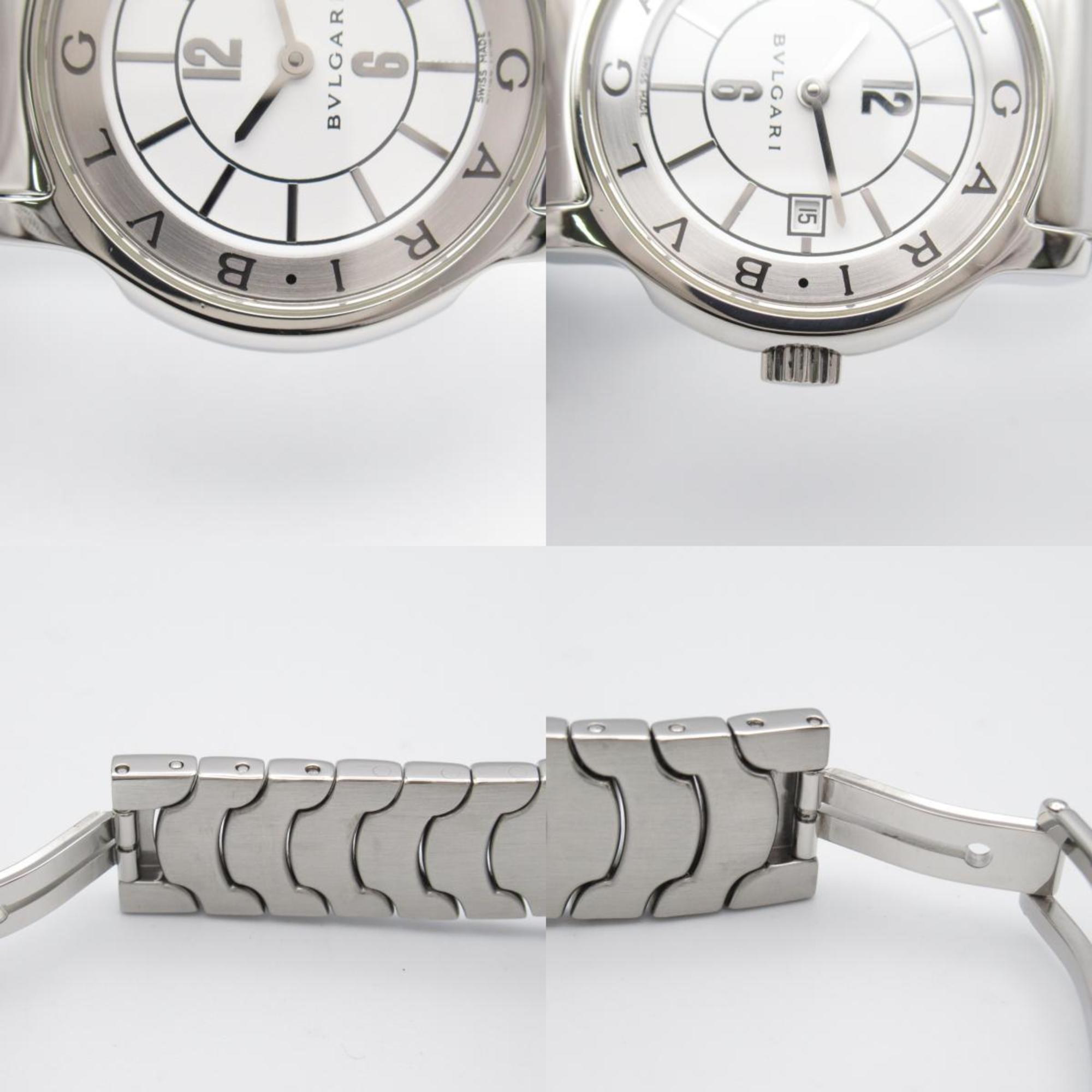 BVLGARI Solotempo Watch Stainless Steel Ladies White ST29S