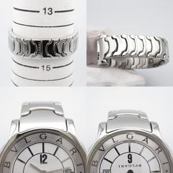 BVLGARI Solotempo Watch Stainless Steel Ladies White ST29S