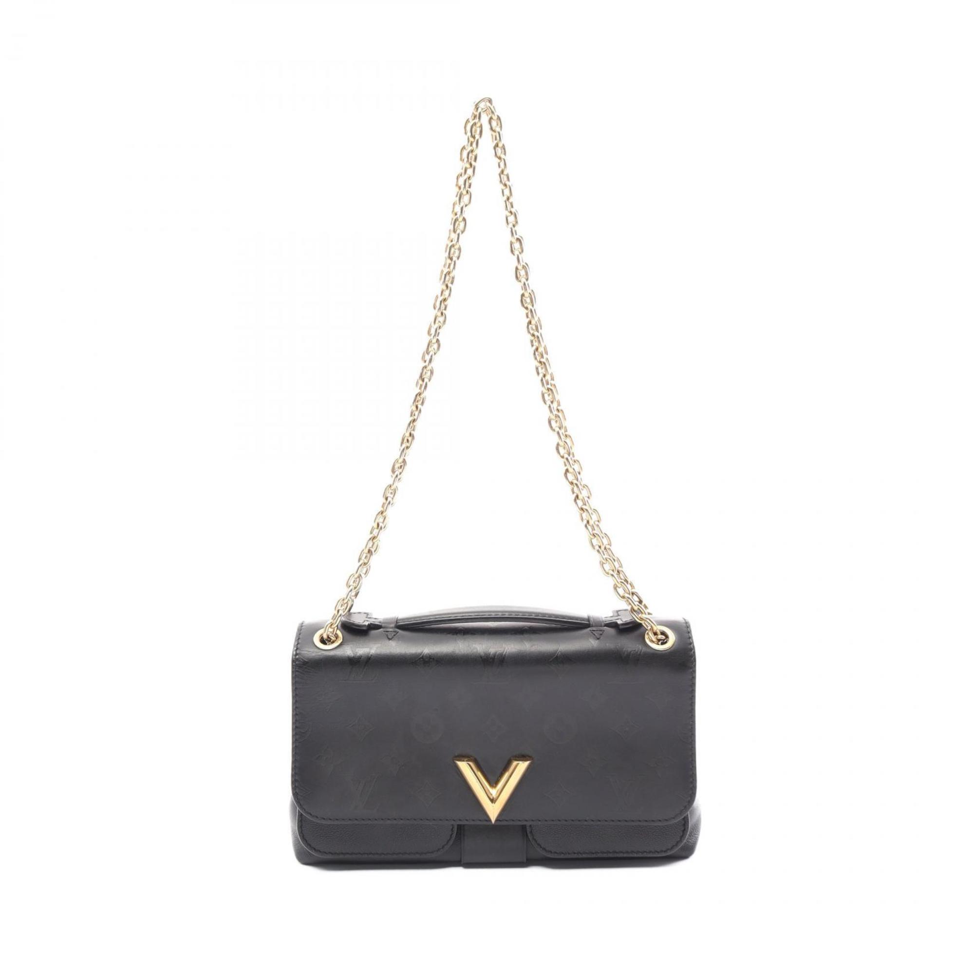 Louis Vuitton LOUIS VUITTON Very Chain Bag Noir Shoulder Leather Women's Black M42899