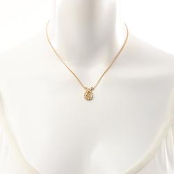 Christian Dior Dior CD Necklace GP (Gold Plated) Rhinestones Women's Gold Clear