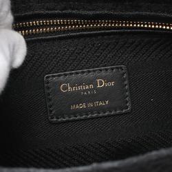 Christian Dior Dior LADY D-LITE Medium Handbag Bag Canvas Women's Black