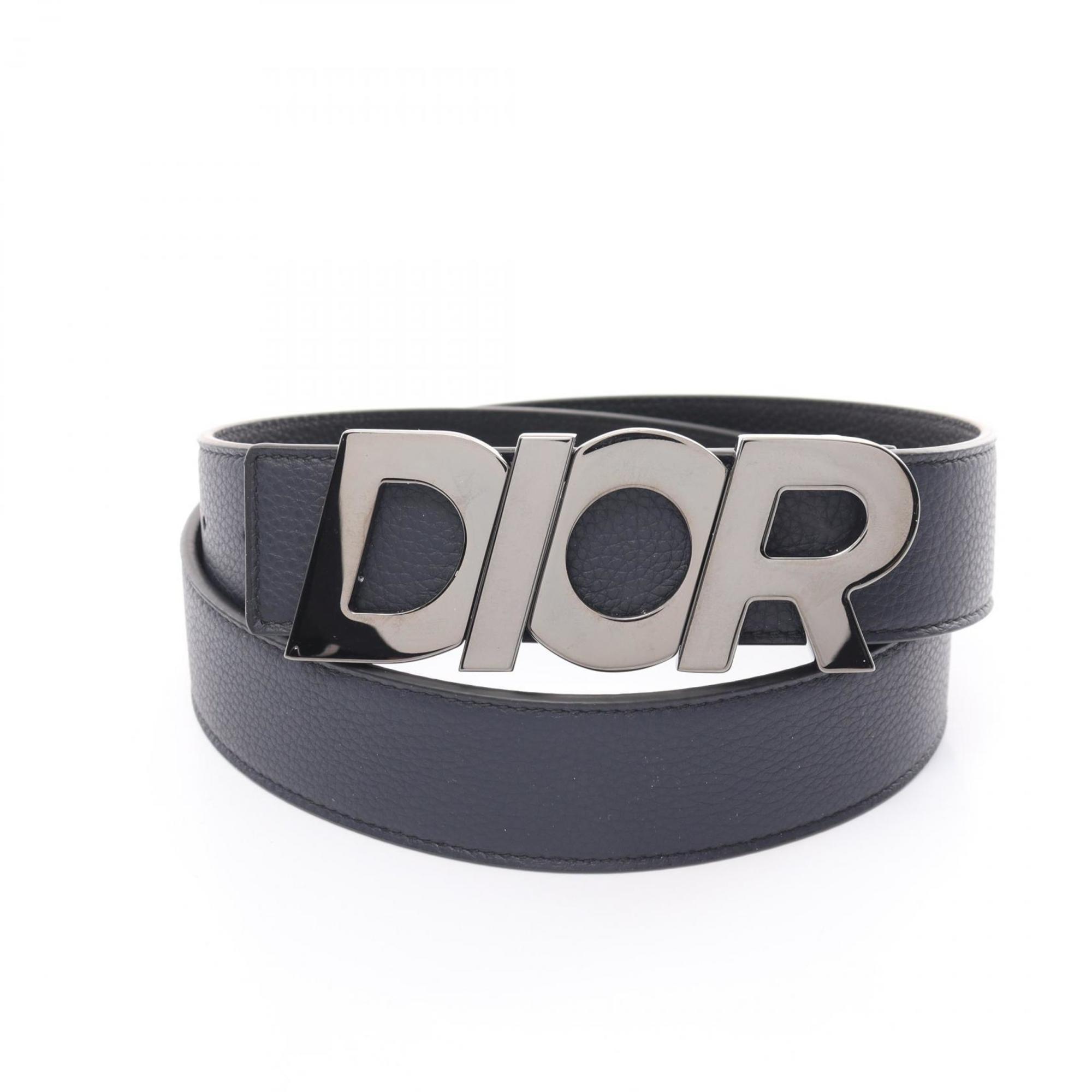 Christian Dior Dior DIOR Belt Clothing Leather Men's Navy Black 4335RUTAMH16Q95