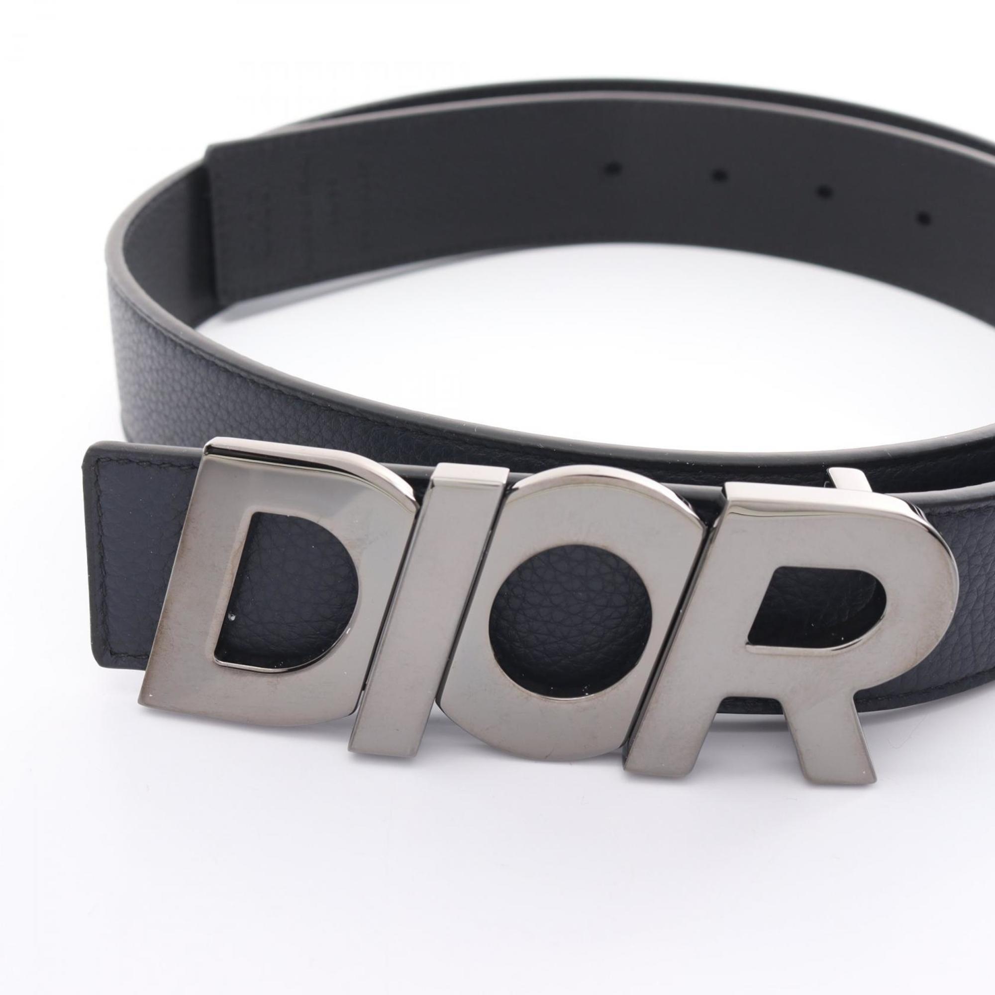 Christian Dior Dior DIOR Belt Clothing Leather Men's Navy Black 4335RUTAMH16Q95