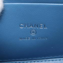 CHANEL Matelasse Vanity Shoulder Bag Denim Women's Blue AP3204