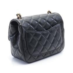 CHANEL Matelasse Shoulder Bag, Lambskin, Women's, Black