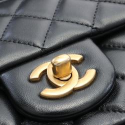 CHANEL Matelasse Shoulder Bag, Lambskin, Women's, Black