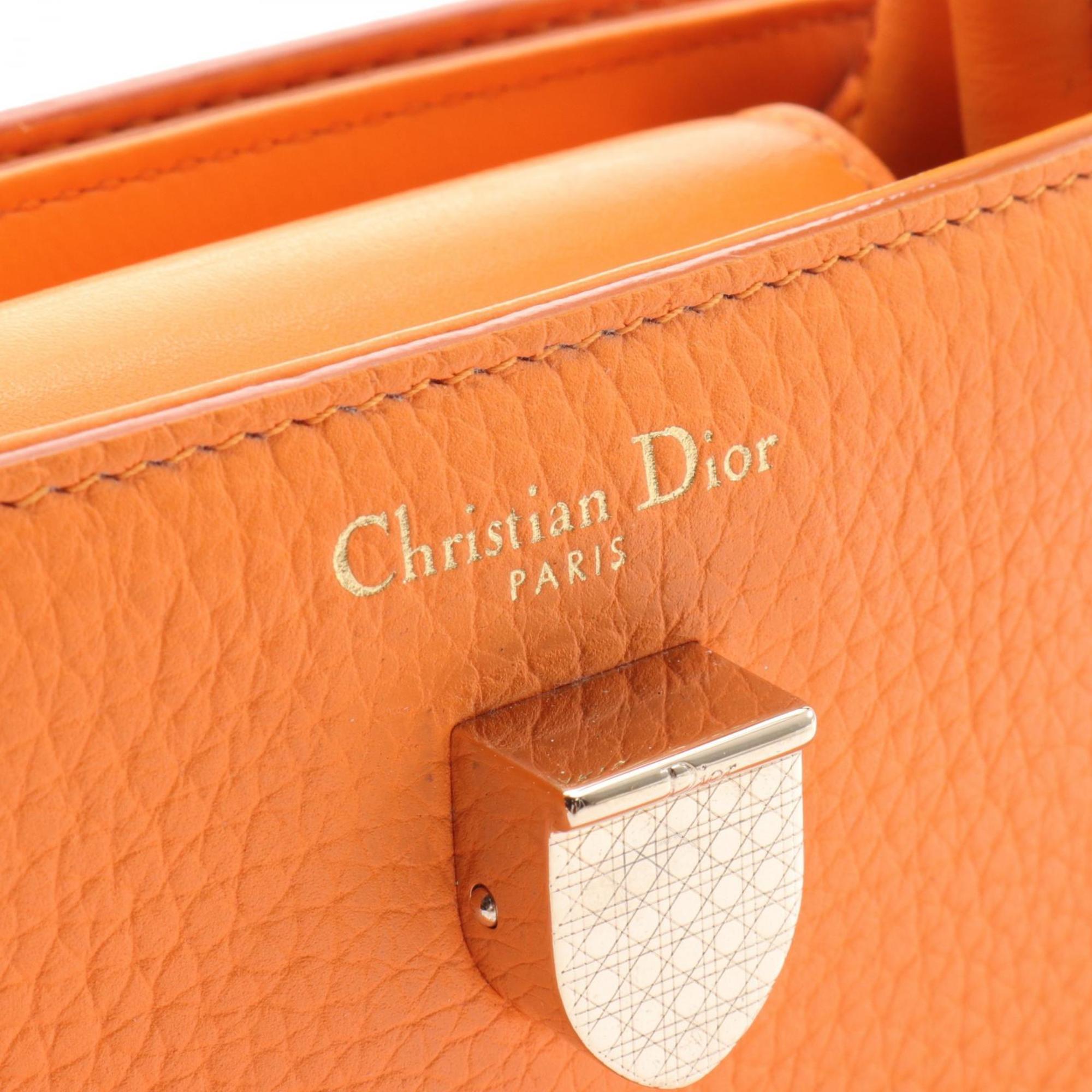 Christian Dior DIOREVER Diorever Handbag Bag Leather Women's Orange