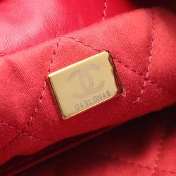 CHANEL Chanel 22 Shoulder Bag Leather Women's Red