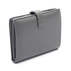 CELINE Medium Strap Wallet Bi-fold Leather Women's Grey 10B643BFP