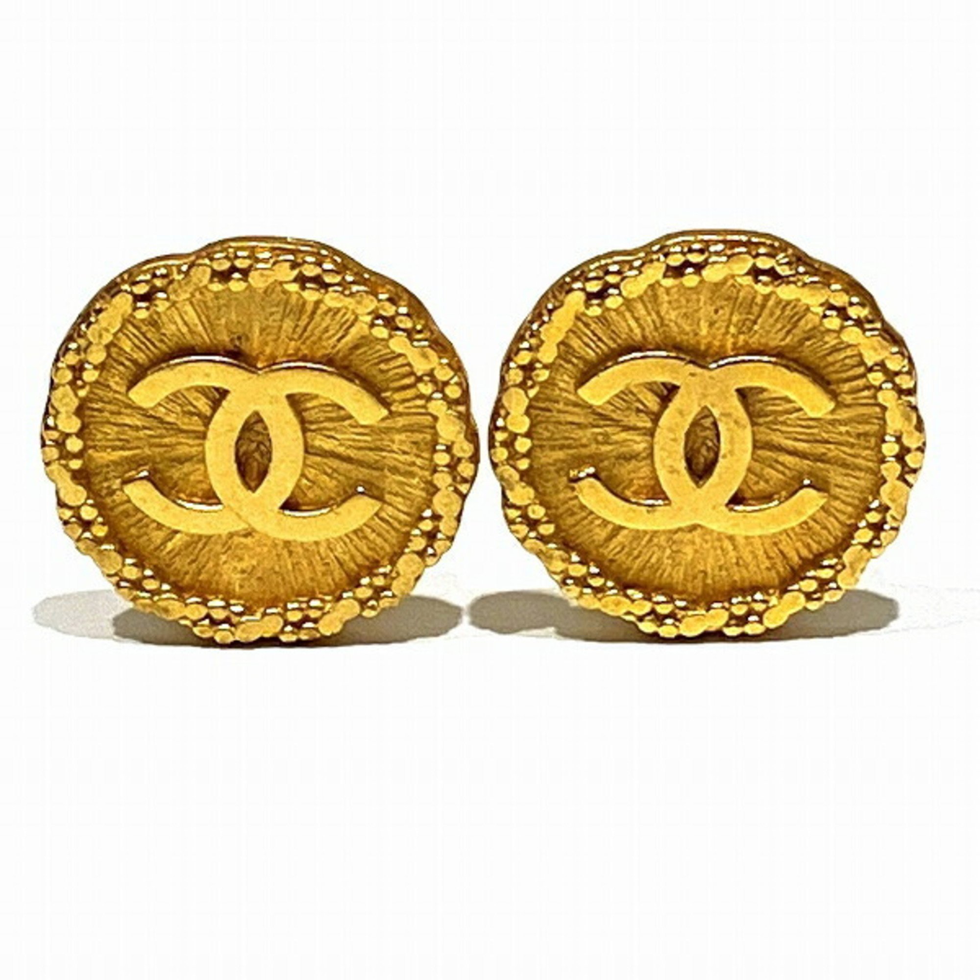 CHANEL Round Coco Mark Accessory Earrings for Women