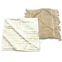 Hermes Beige White Hand Towel Set Accessories Handkerchiefs Men's Women's