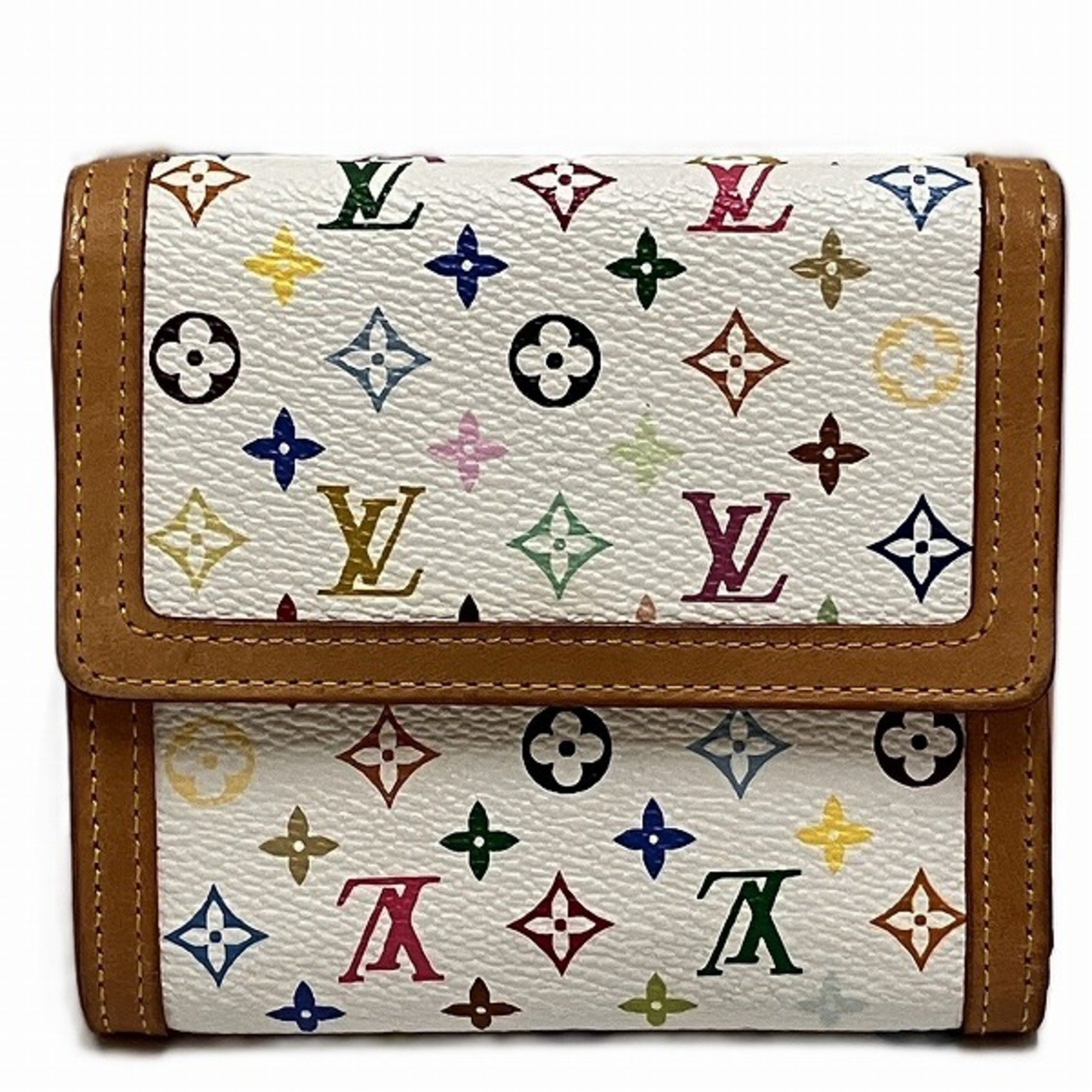 Louis Vuitton Monogram Multicolor Porte Monnaie Billet Credit M92983 Double Tri-fold Wallet for Women