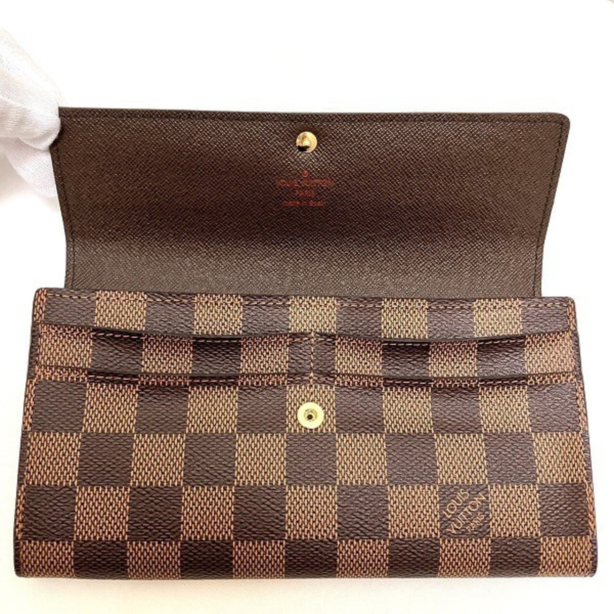 Louis Vuitton Damier Portefeuille Sarah N61734 Bi-fold Wallet for Men and Women