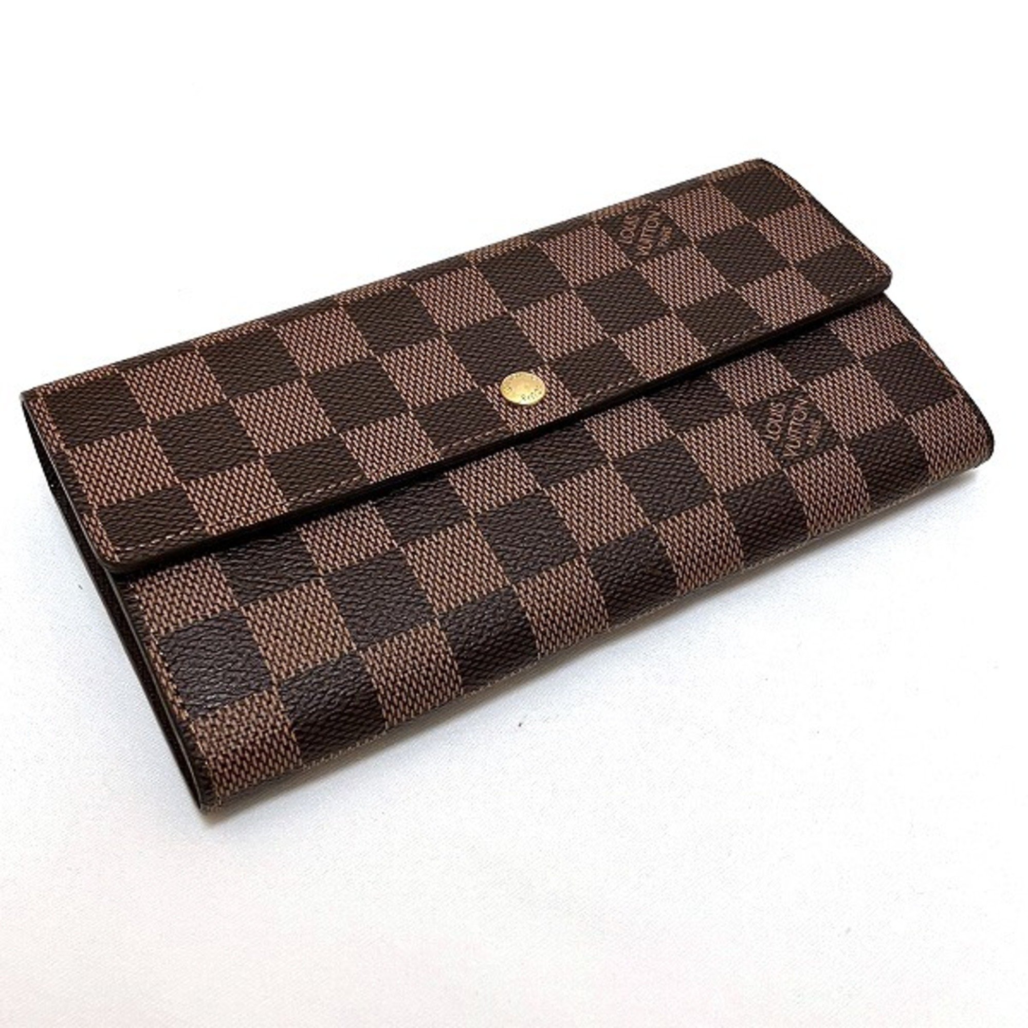 Louis Vuitton Damier Portefeuille Sarah N61734 Bi-fold Wallet for Men and Women