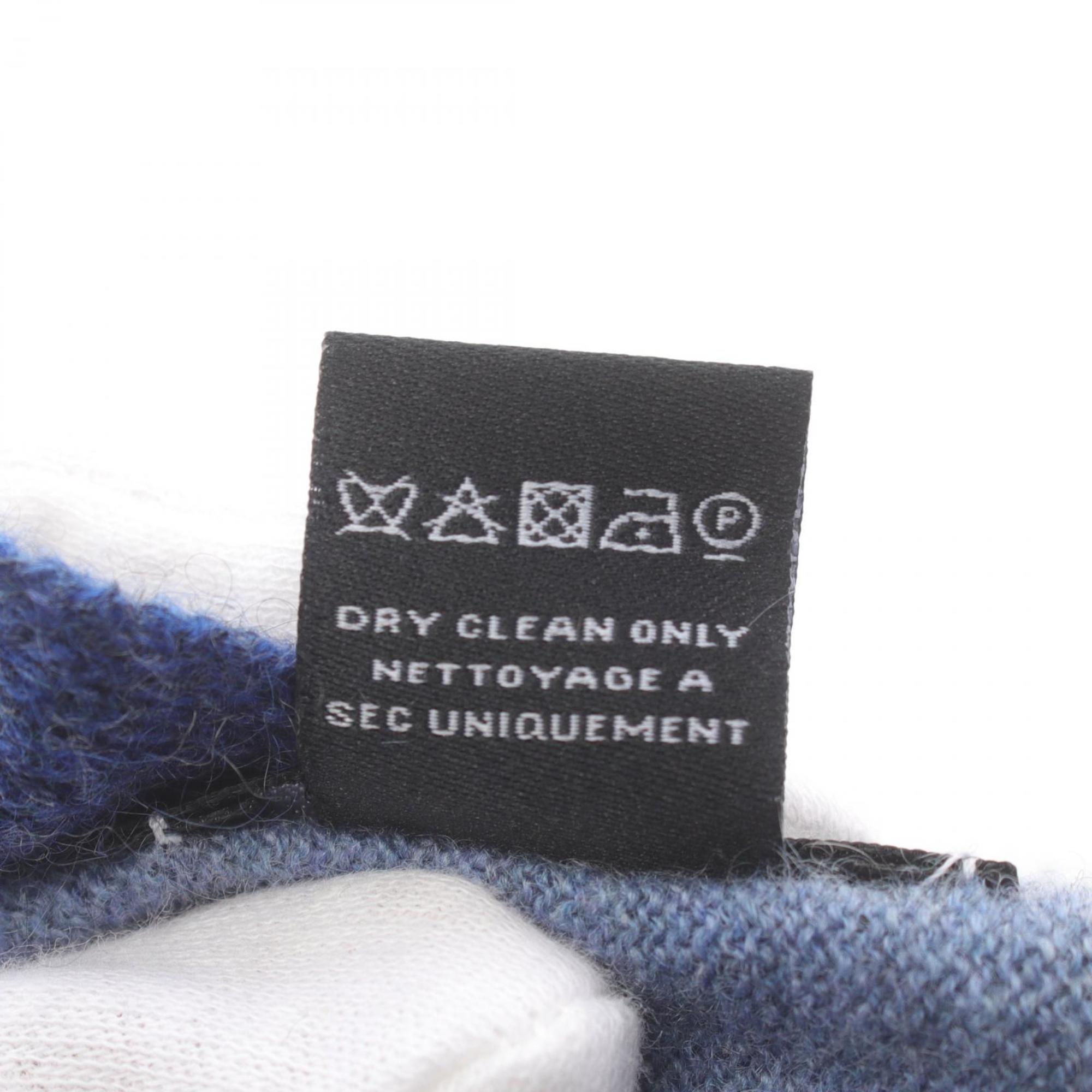 CHANEL Coco Mark Scarf Clothing Cashmere Women's Blue