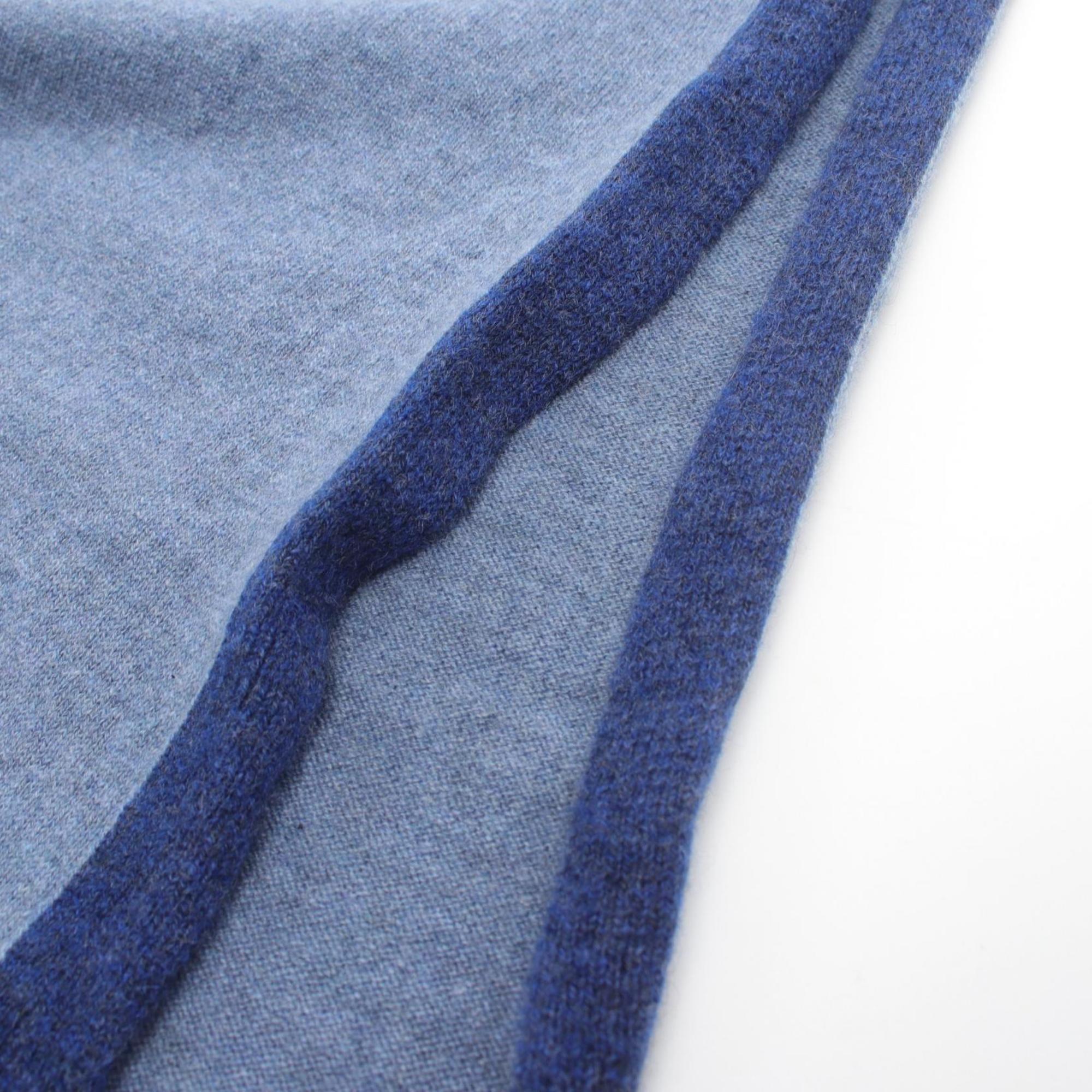 CHANEL Coco Mark Scarf Clothing Cashmere Women's Blue