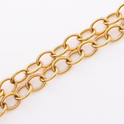 CHANEL Coco Mark Long Necklace GP (Gold Plated) Women's Gold