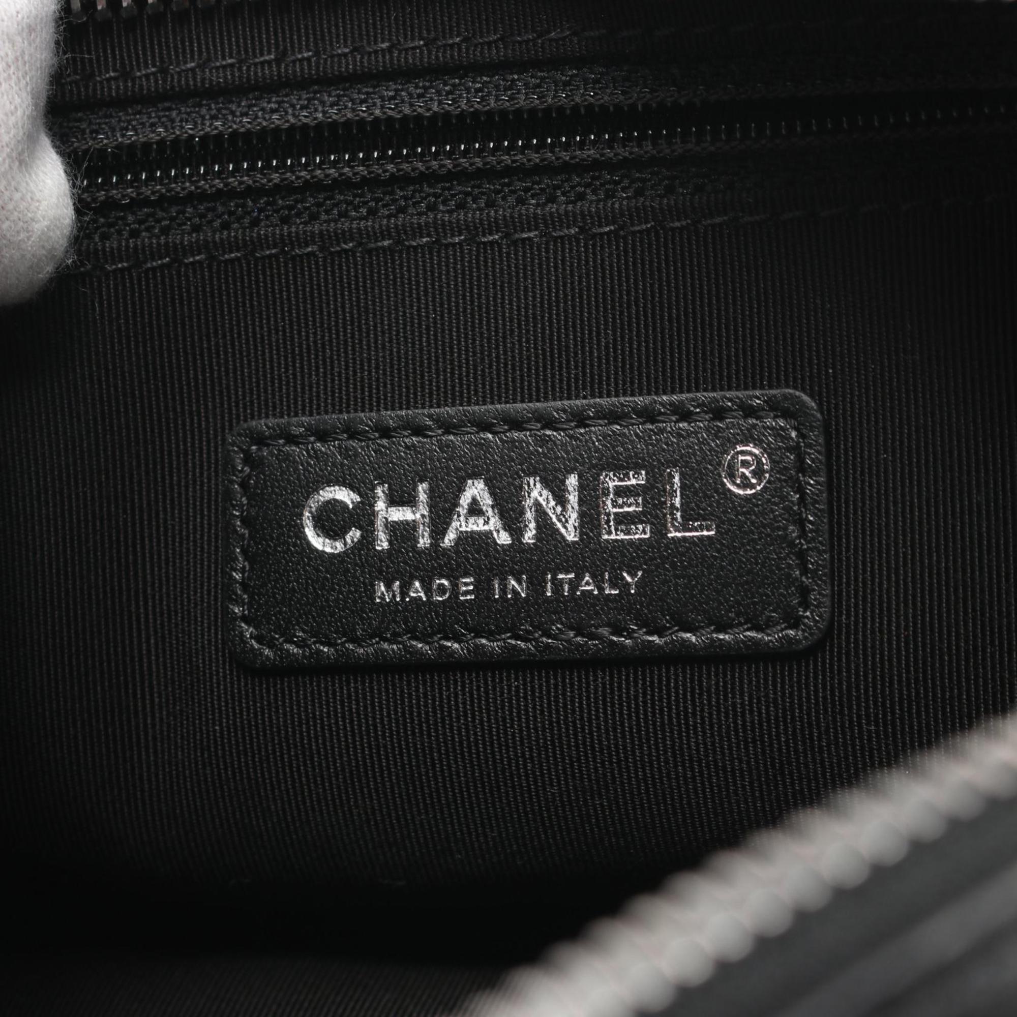 CHANEL Shoulder Bag Leather Women's Black