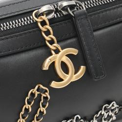 CHANEL Shoulder Bag Leather Women's Black