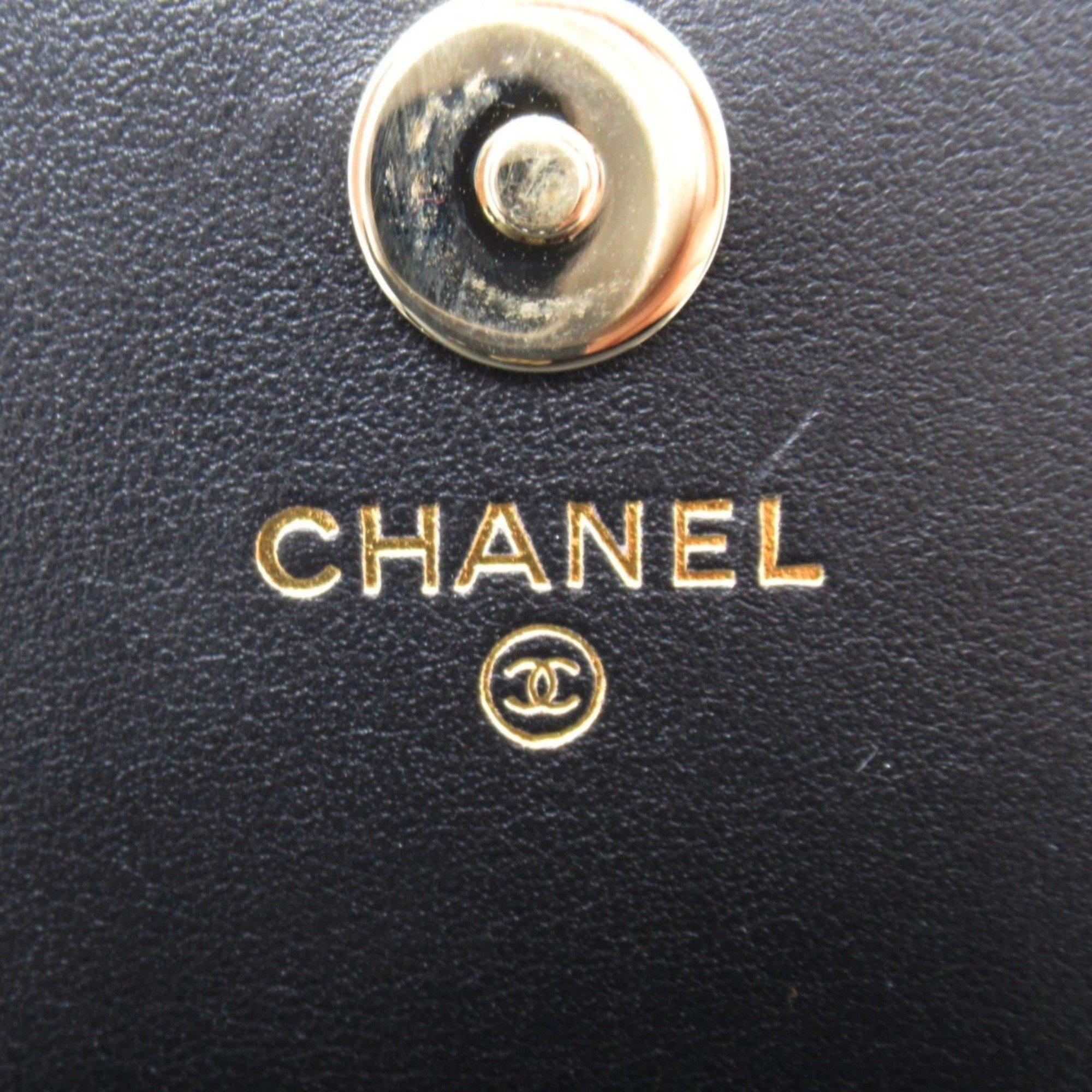 CHANEL Boy Chanel Chain Pochette Shoulder Bag Caviar Skin (Grained Calf) Women's Black