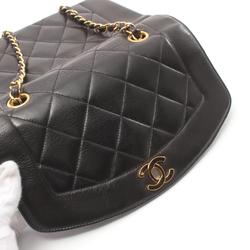 CHANEL Matelasse Diana Flap Shoulder Bag, Lambskin, Women's, Black, A01165