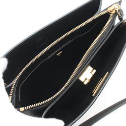 Salvatore Ferragamo Gancini Shoulder Bag Leather Women's Black 21 1013