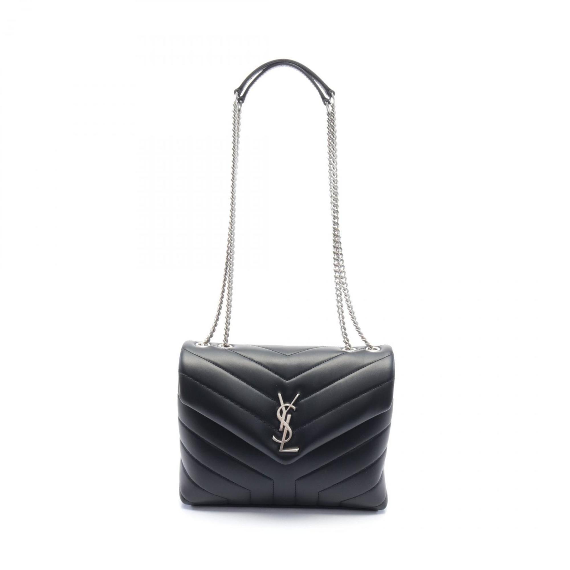 Saint Laurent Cassandra Shoulder Bag Leather Women's Black 494699DV7261000