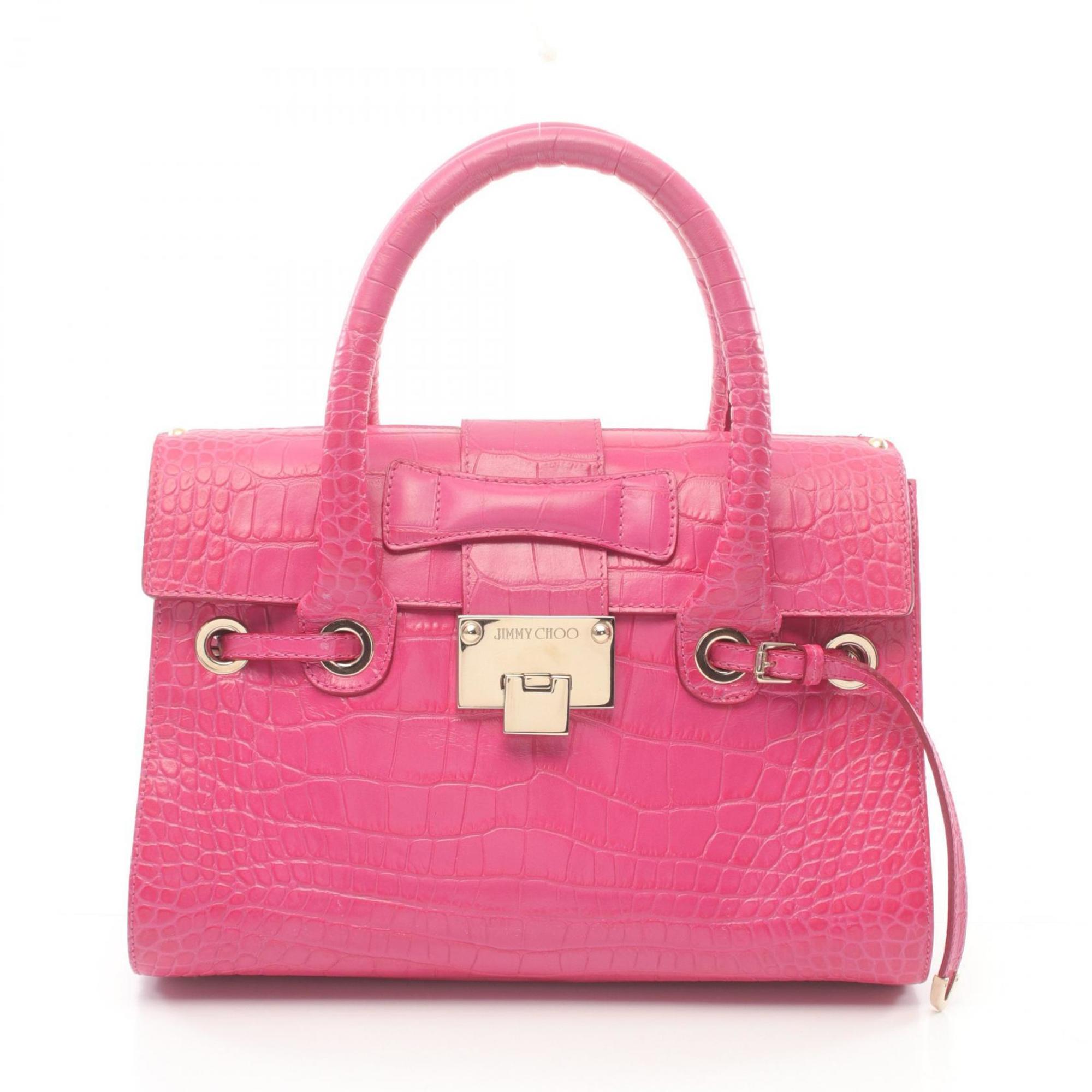 JIMMY CHOO Handbag Bag Leather Women's Pink