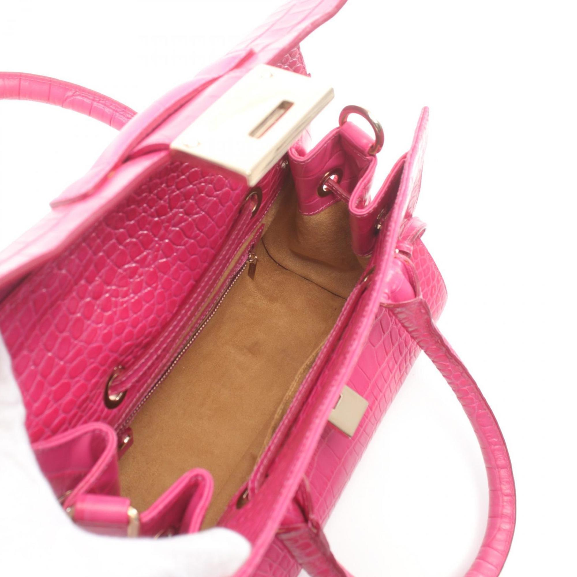 JIMMY CHOO Handbag Bag Leather Women's Pink