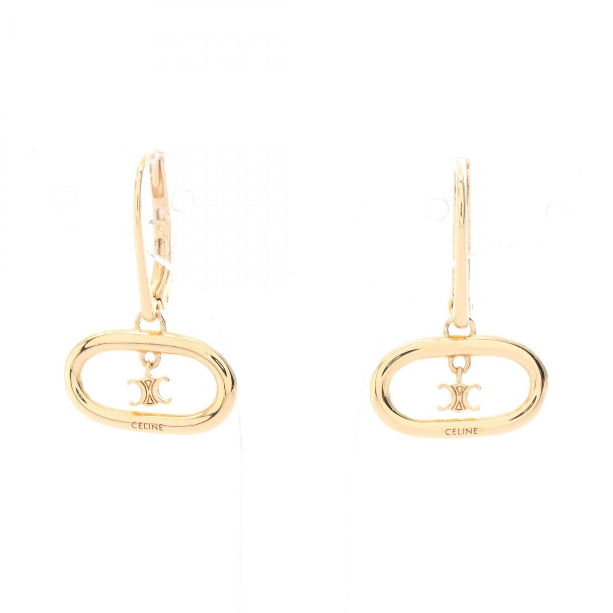 CELINE Mobile Maillon Triomphe Earrings GP (Gold Plated) Women's Gold 46X556BRA35OR