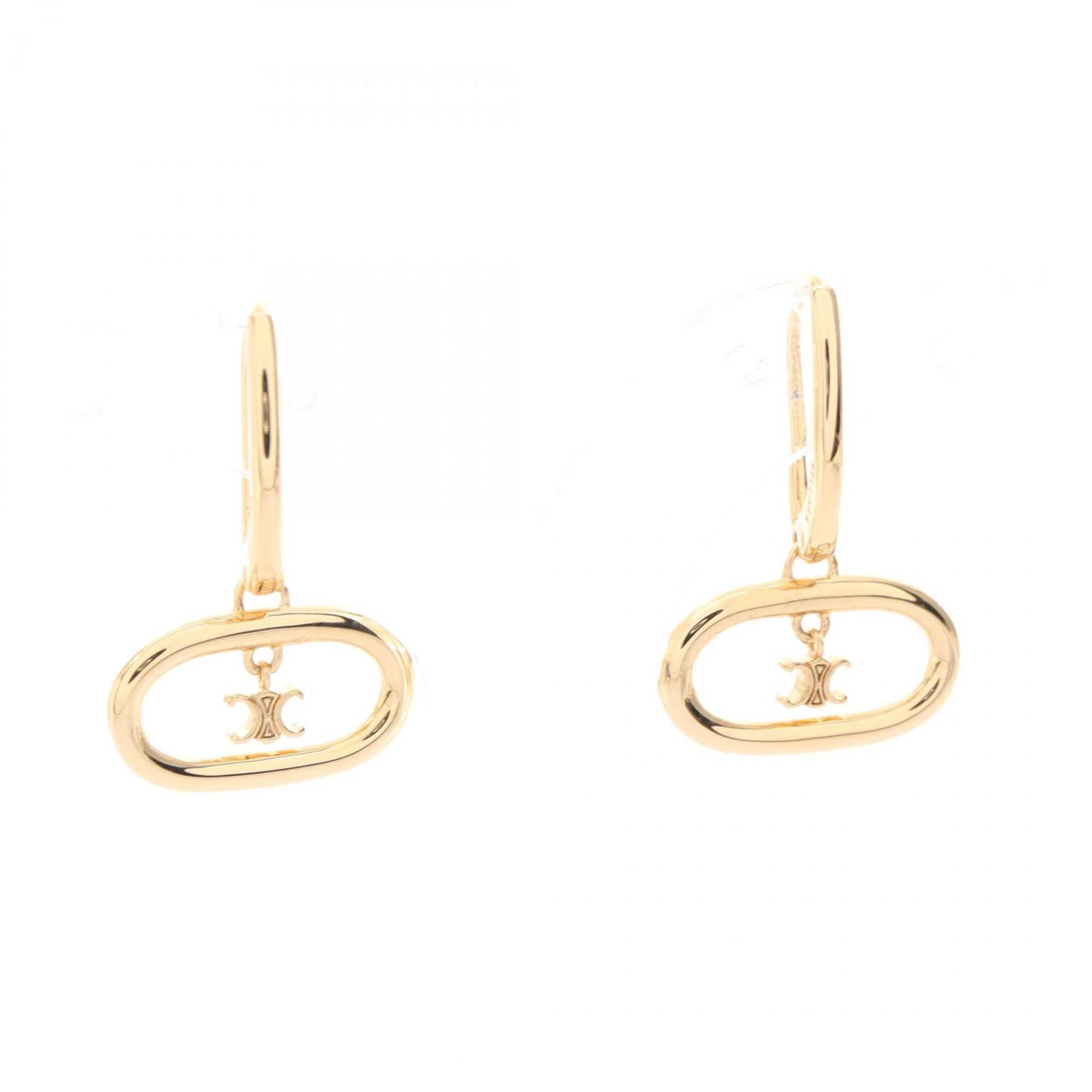 CELINE Mobile Maillon Triomphe Earrings GP (Gold Plated) Women's Gold 46X556BRA35OR