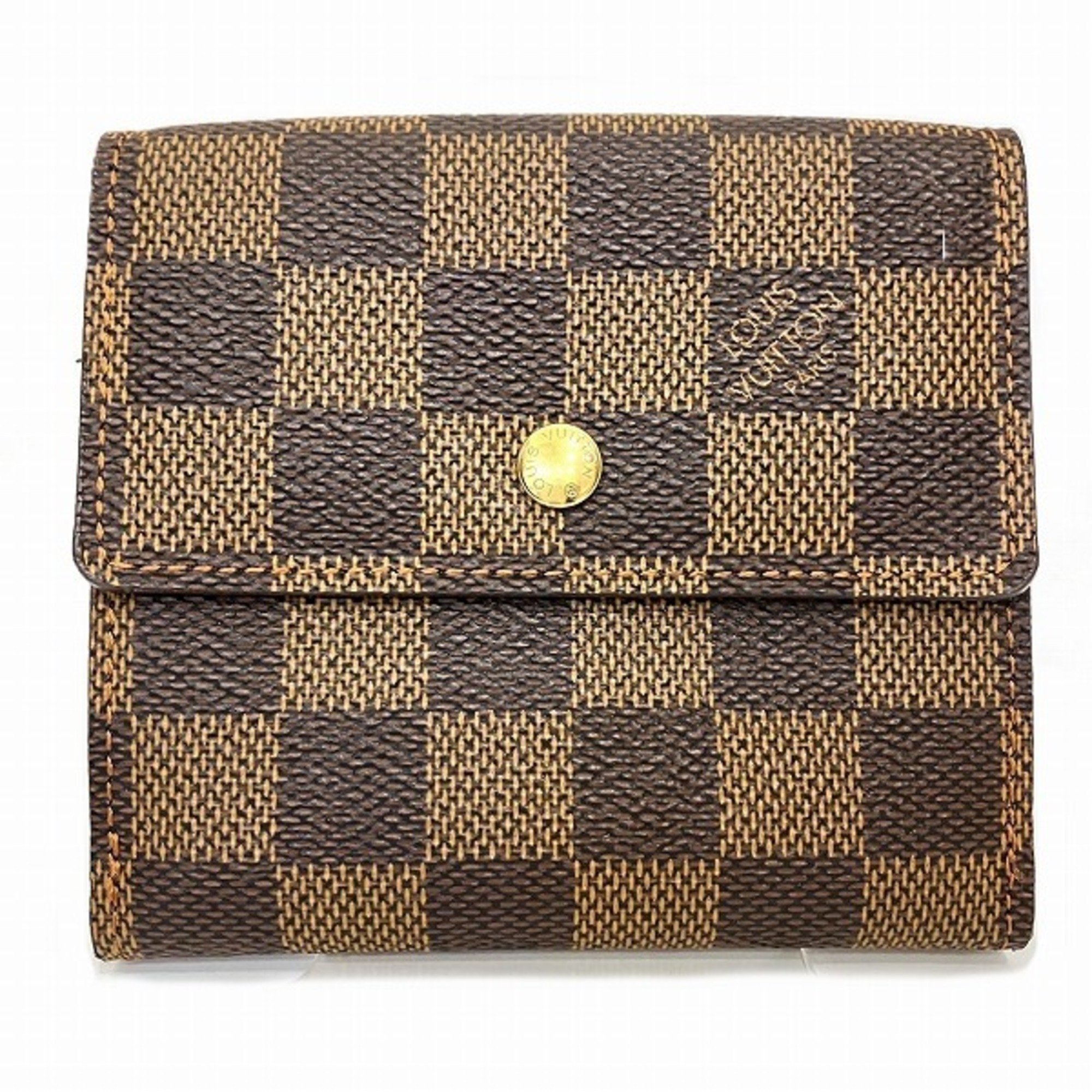 Louis Vuitton Damier Portemonnay Bi-E Carte Credit N61652 Wallet Tri-fold Men's Women's