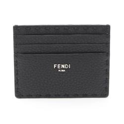 FENDI Selleria Business Card Holder/Card Case Leather Men's Women's Black 7M0164AP3BF0GXN