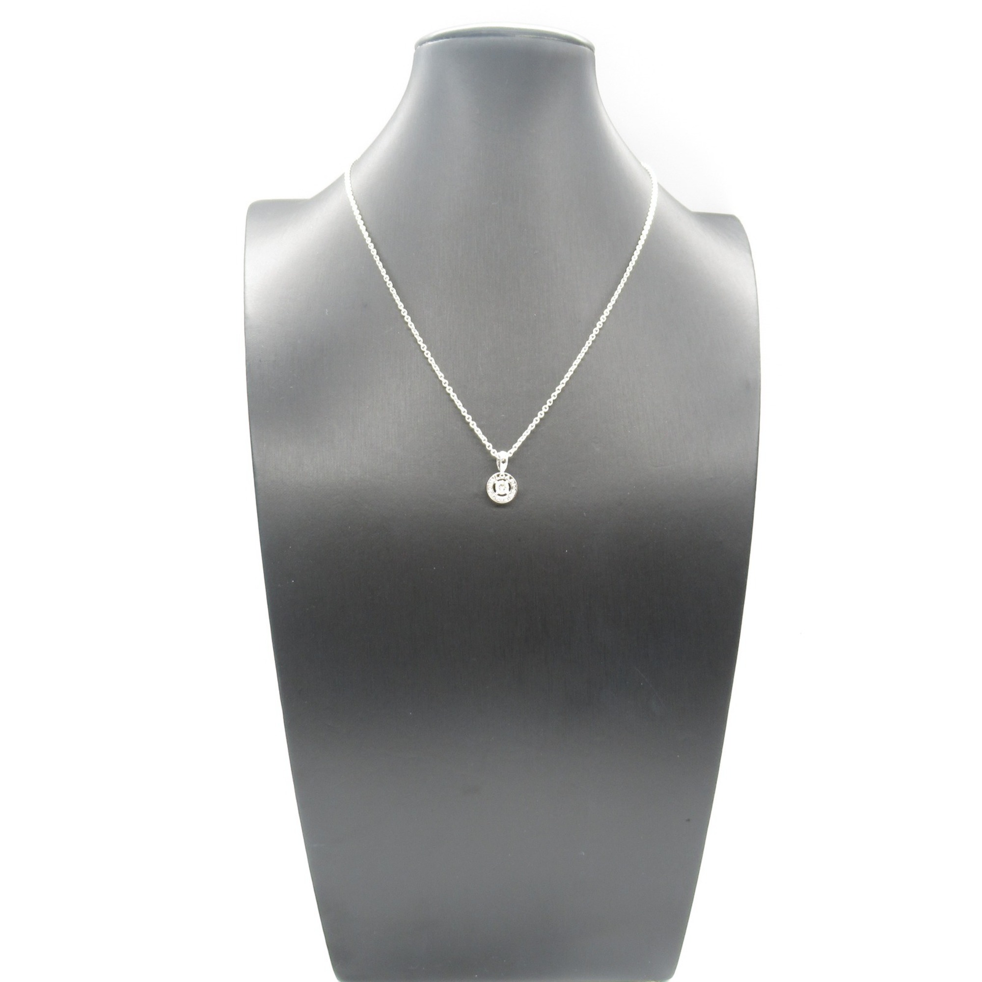 BVLGARI 1PD Necklace K18WG (White Gold) Diamond Ladies Clear