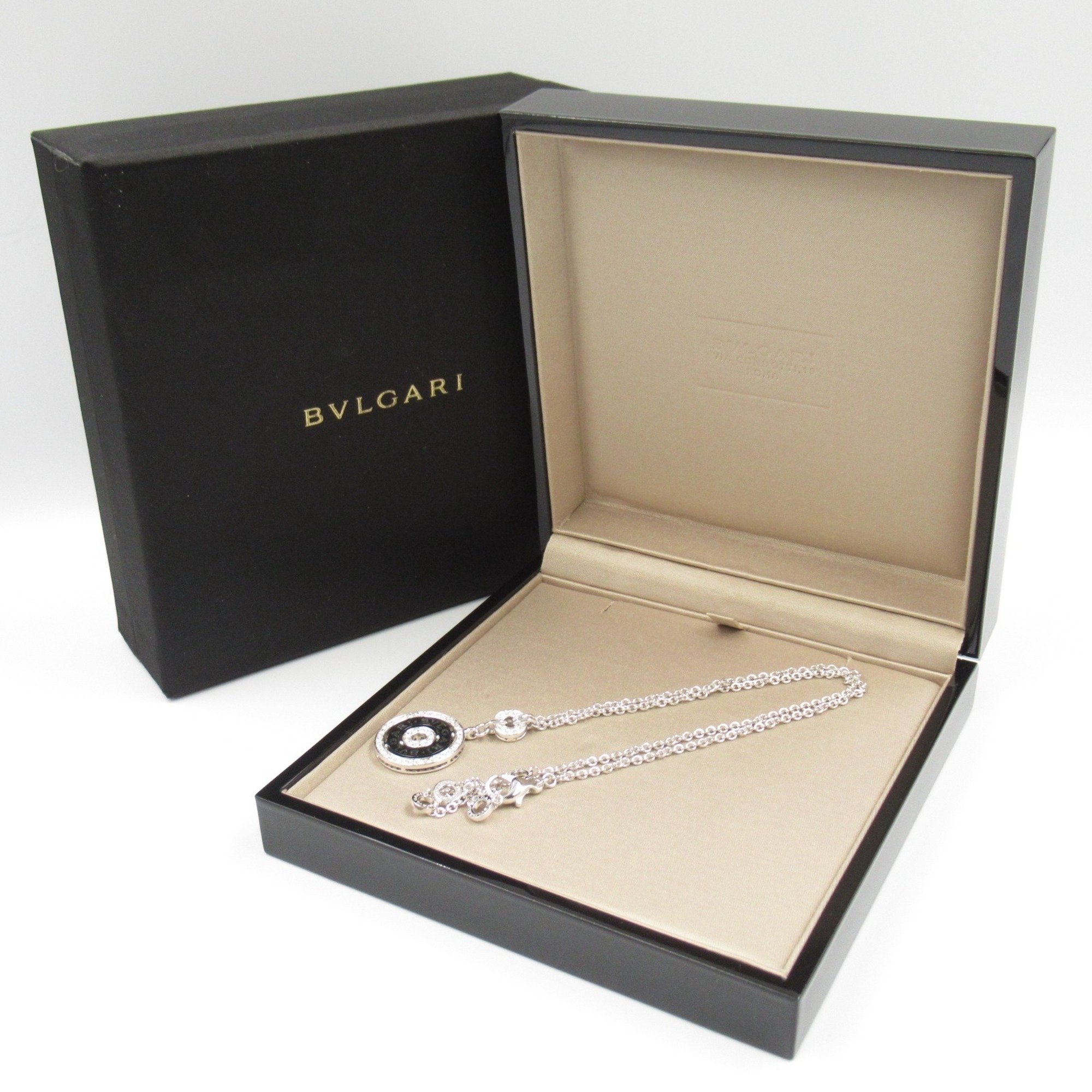 BVLGARI Diamond Astrale Necklace K18WG (White Gold) Ceramic Ladies Clear